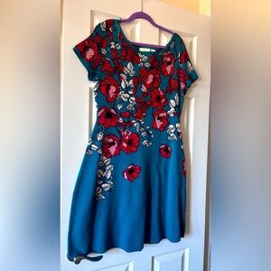 Beautiful Turquoise dress by Maeve Anthropology